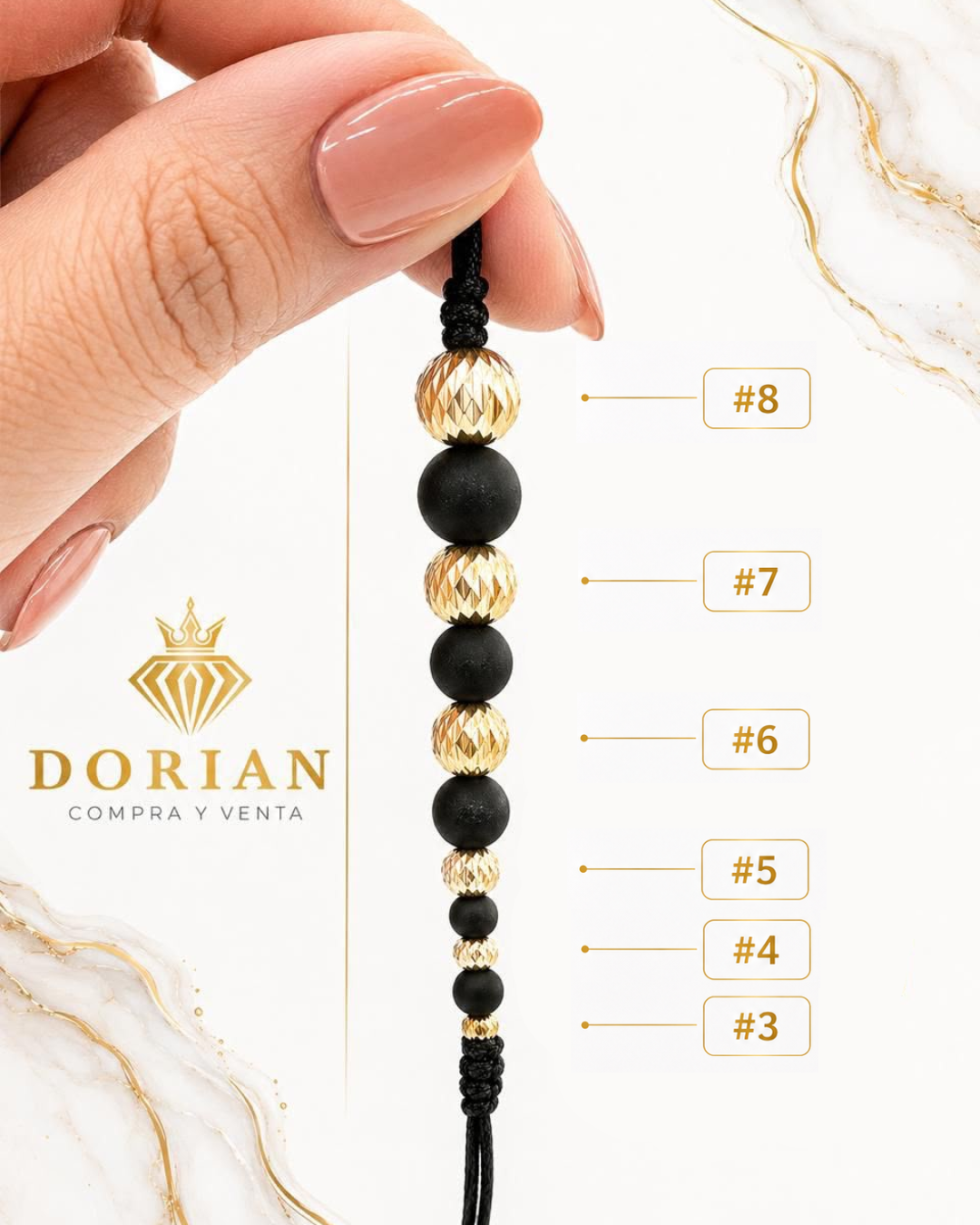Balín Diamantado de Oro 18K