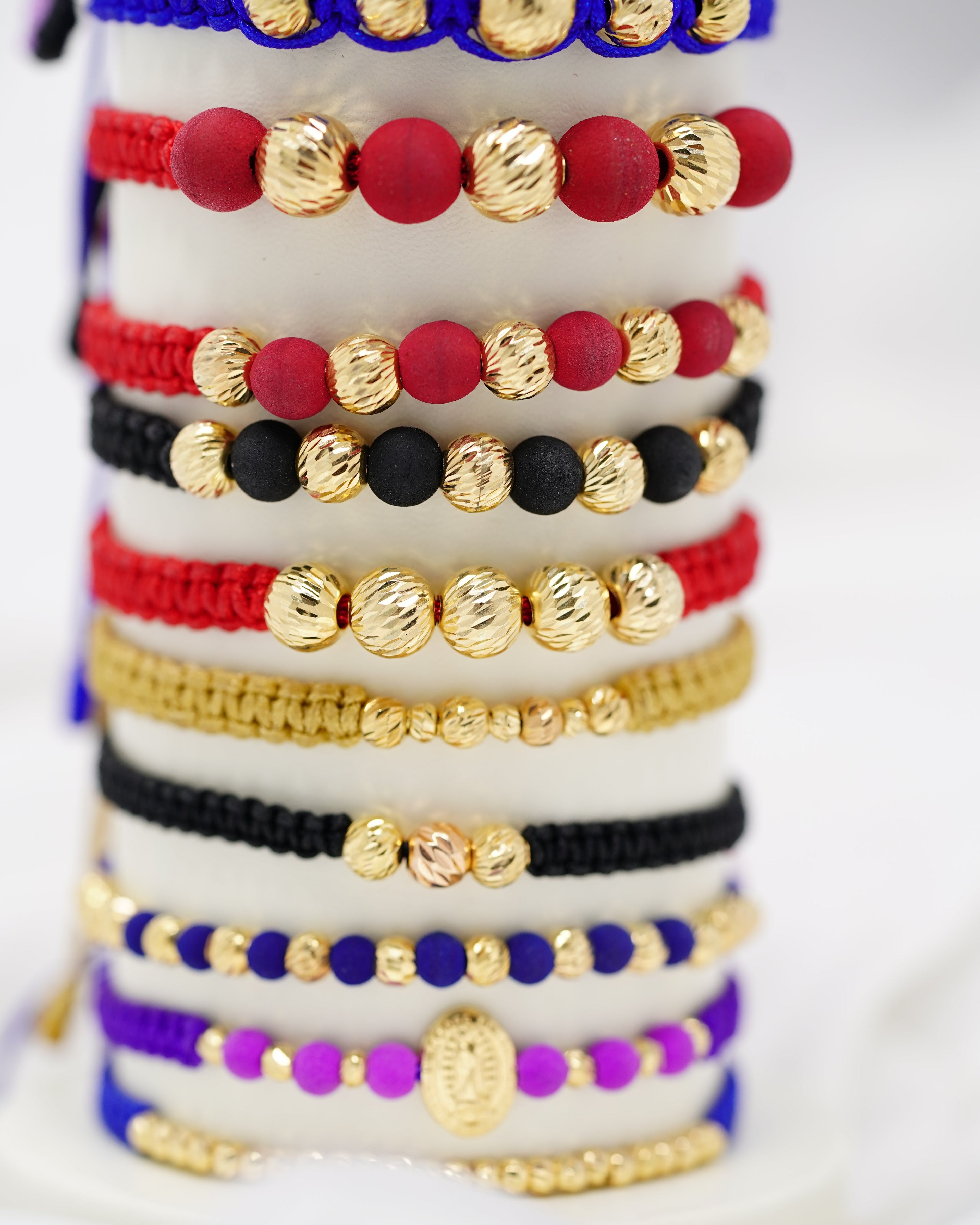 Pulseras con Balines Diamantados en Oro 18K