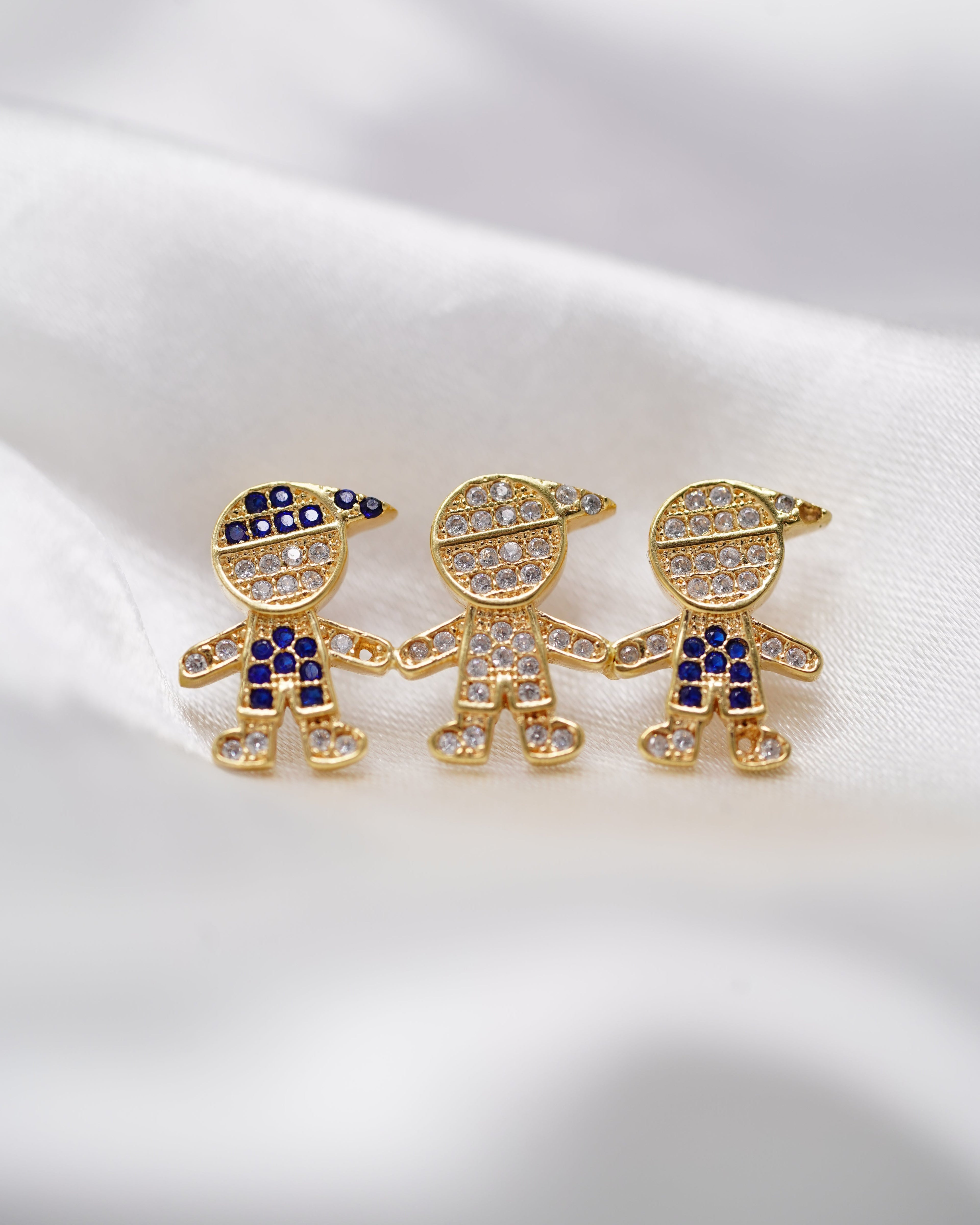 Herraje Familia Tres Hijos en Oro 18K