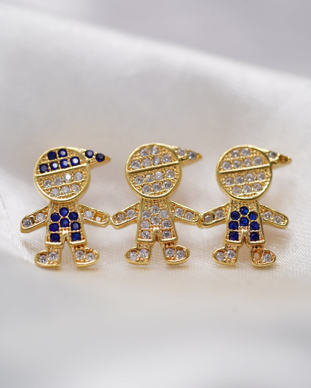 Herraje Familia Tres Hijos en Oro 18K