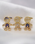 Herraje Familia Tres Hijos en Oro 18K