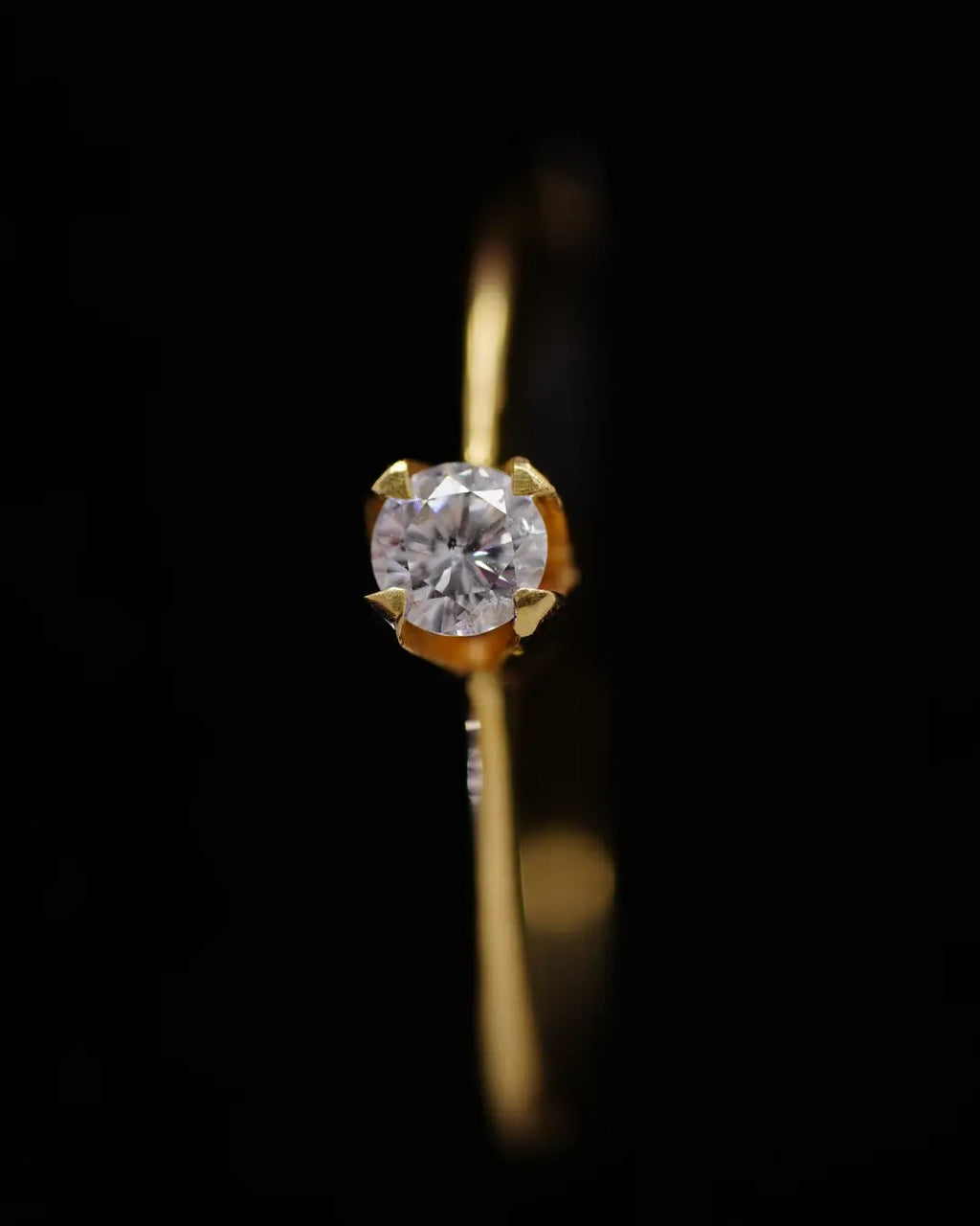 Anillo de Compromiso en Oro 18K con Diamante Natural 0.25 P | Dorian Joyeros