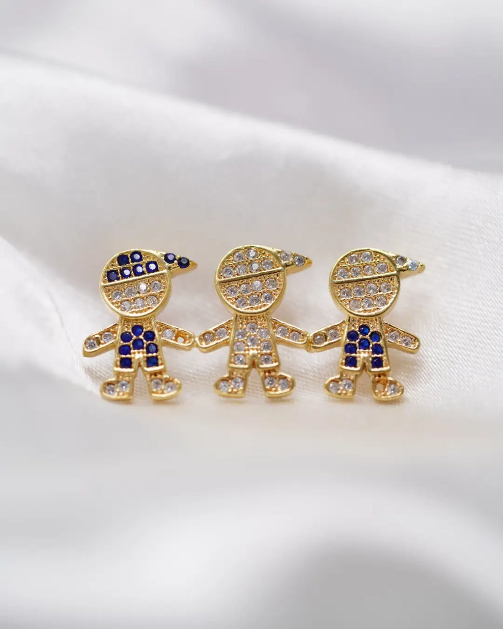Herraje Familia Tres Hijos en Oro 18K