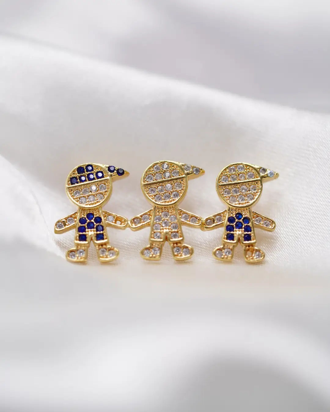 Herraje Familia Tres Hijos en Oro 18K