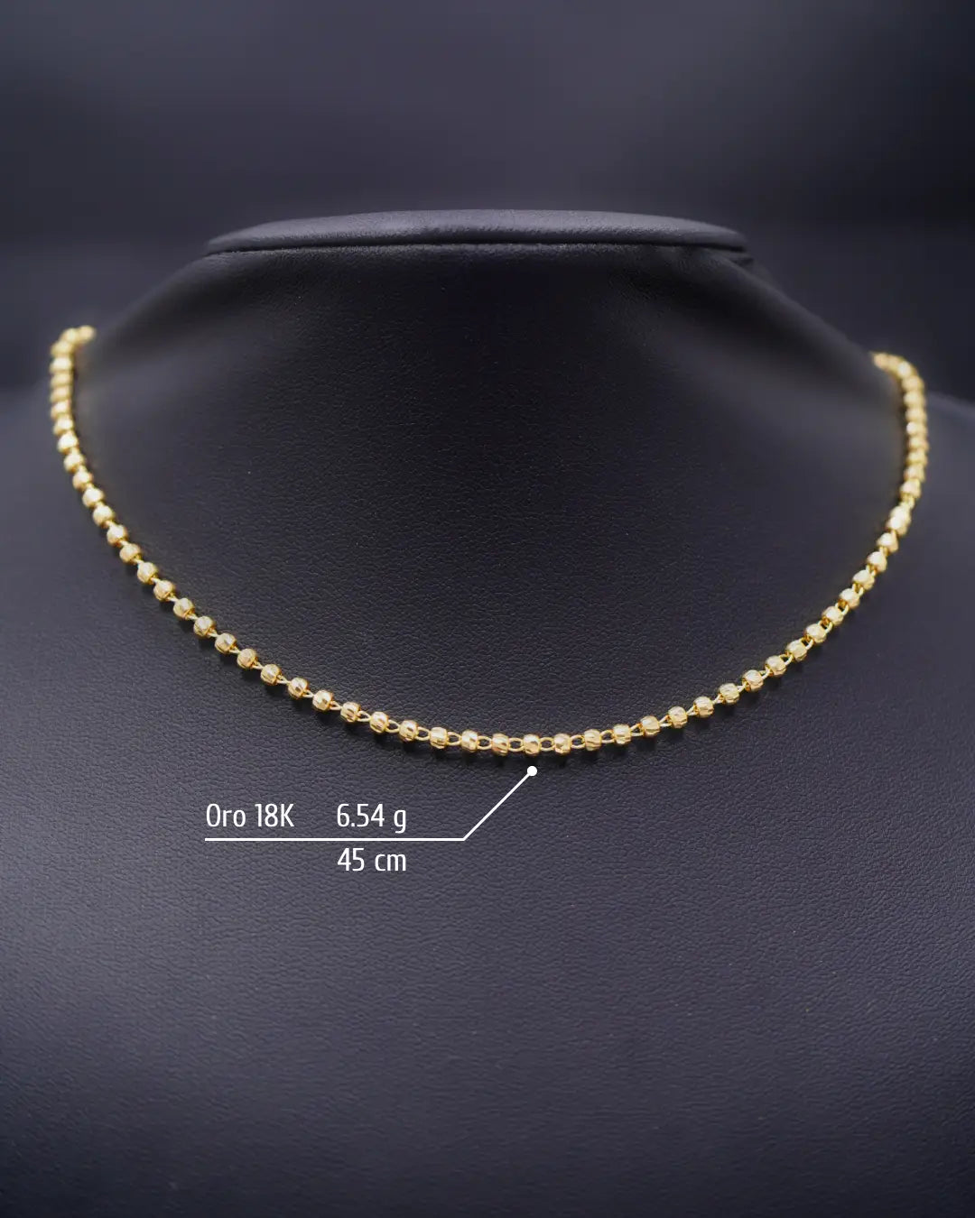 Cadena Tejido Militar en Oro 18K – 6.54 g – 45 cm
