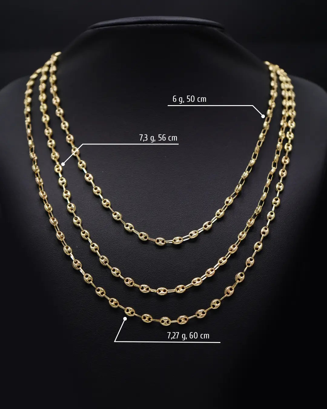 Cadena Gucci en Oro 18K – Diferentes Tamaños
